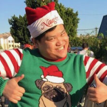 a man dressed as an elf at the holiday market Arcadia