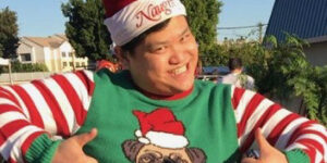 a man dressed as an elf at the holiday market Arcadia