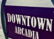 Downtown Arcadia bike rack close up