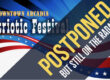 Arcadia California event banner with postponed across it