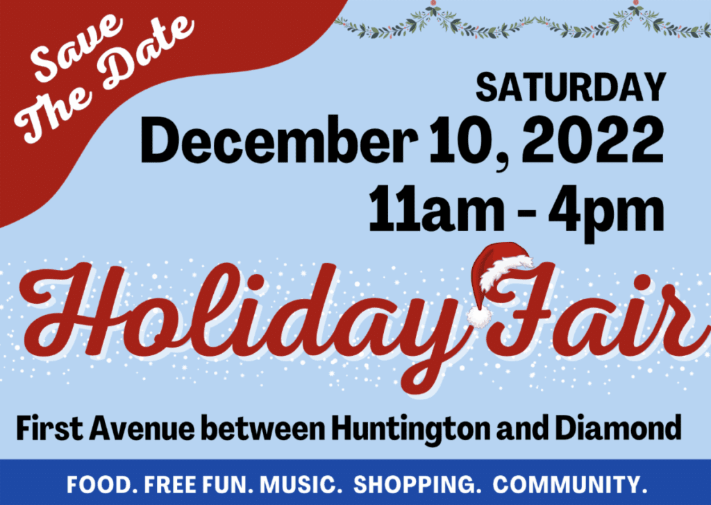 The Holiday Fair promotional banner