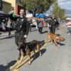 Arcadia Police offices with their Police dogs walking in the Holiday Fair parade