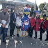 City Councilwoman April Verlato, Donna Choi, City Councilwoman Sharon Kawn, Congresswoman Judy Chu, City Councilman Paul P. Cheng and other dignities posing with Purdy mascot