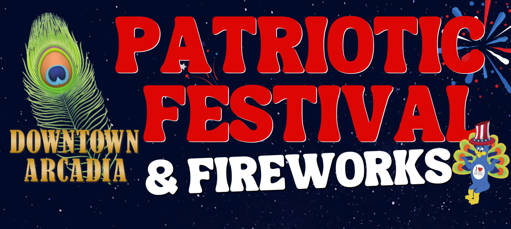 Patriotic Festival and Fireworks Banner