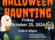 Halloween Hunting Friday, October 25, 2024, 4 pm - 6:30 pm square banner.