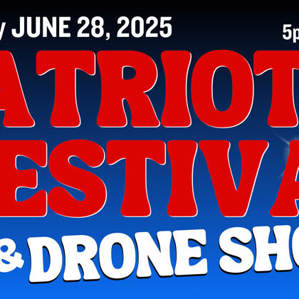 Patriotic Festival and Drone Show Banner.