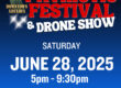 Patriotic Festival and Drone Show Banner for phone.