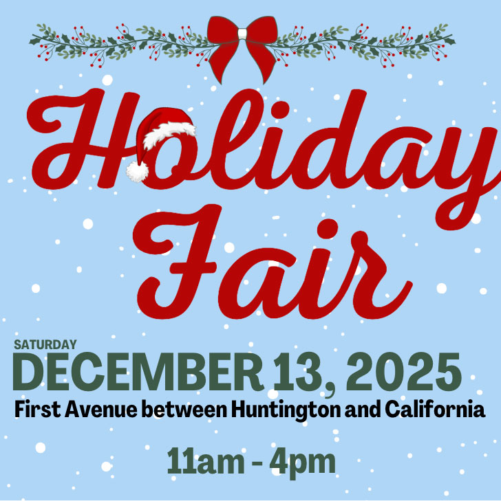 Holiday Fair 2025 square banner.